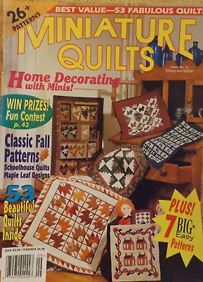 Miniature Quilts Issue 31   September 1997 • $8.50