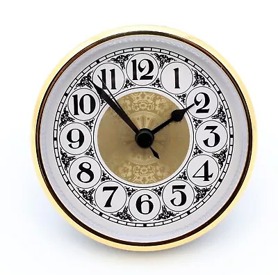 2 3/4  Quartz Clock Insert Fit Up Movement 70 Mm Fancy White Arabic GWFA275 • $15.65