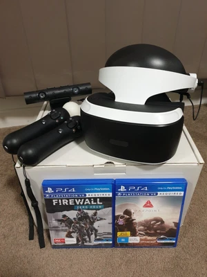 $250 • Buy Sony Playstation VR PSVR (Complete With Move Controllers & 2 Games)