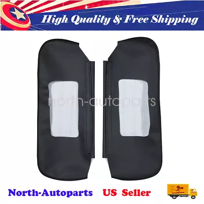 Sun Visor Leather Cover Trim Black Stitch For 93-02 Chevy Camaro Firebird • $19.36