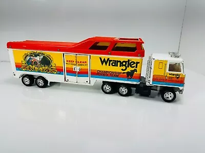Ertl VTG Wrangler Rodeo Team Horse Steel Semi Truck Trailer 1983 1/25 Scale RARE • $49.99