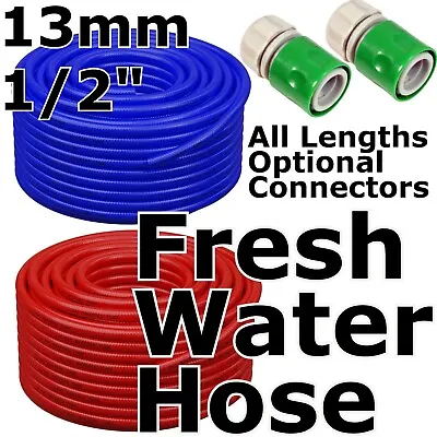 13mm 1/2  Fresh Food Safe Drinking Water Hose Pipe Motorhomes Caravan Connectors • £134.20