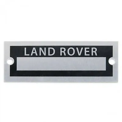 Rover Identification Dataplate Serial Number ID Tag Series 2 3 Defender LWB • $50.50