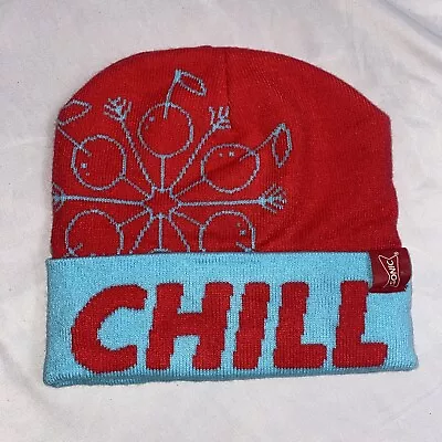 Sonic Drive-In 🍒 “CHILL” Cherry Snowflake Slushie Beanie LTD Edition Hat Unisex • $19.99