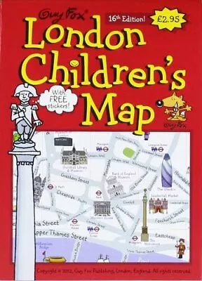 Guy Fox London Children's Map Sheet Map Folded Book The Cheap Fast Free Post • £6.49