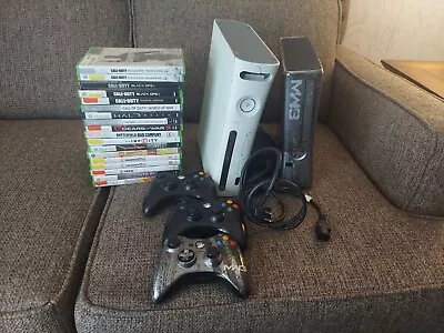 Xbox 360 S Slim Call Of Duty Modern Warfare 3 MW3 320GB Console Bundle 18 Games • $175