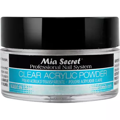 Mia Secret Acrylic Nail Powder Professional Nail System Size: 1/2 Oz - Clear • $7.99