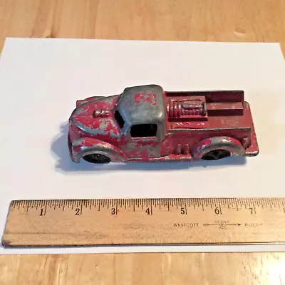 Gyro-Drive Toy Red Fire Truck Diecast Metal Original Paint 5 1/2  • $19.89