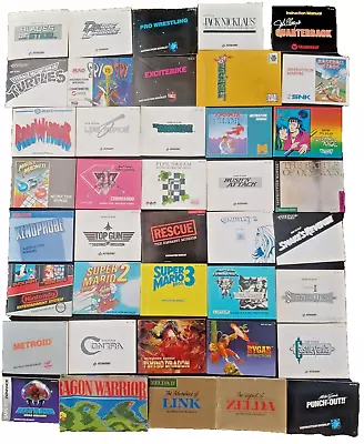 LOT OF 40 Mostly Nintendo NES Manuals Map Chart NO Duplicates Popular Games • $200