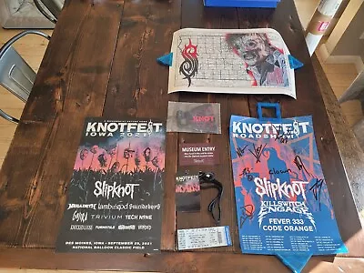 Slipknot Knotfest 2021 Iowa Lot W/ Autographed Poster All Members . 1 Off Pic • $10.50