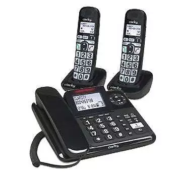 Clarity E814CC2 Corded/Cordless Combo W/Answering Machine & Expandable Handset • £147.51