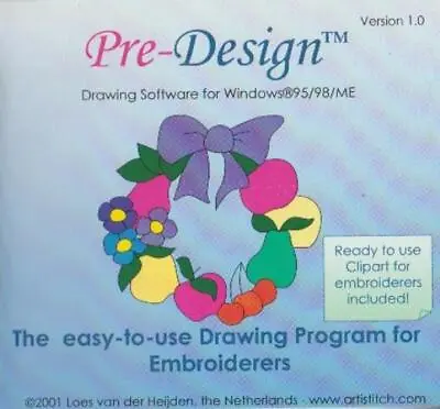 Embroidery Drawing Software PC CD Vector Objects Bitmap Fonts Digitize Tools! • $44.99