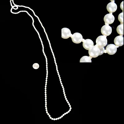 Vintage Elegant 53  Long Pearl Necklace Single Strand In Pristine Condition • $9.99