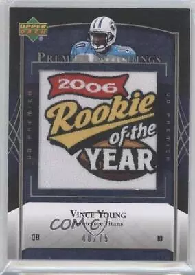 2007 UD Premier Stitchings Alternate Logos /75 Vince Young #PS-100 • $6.23