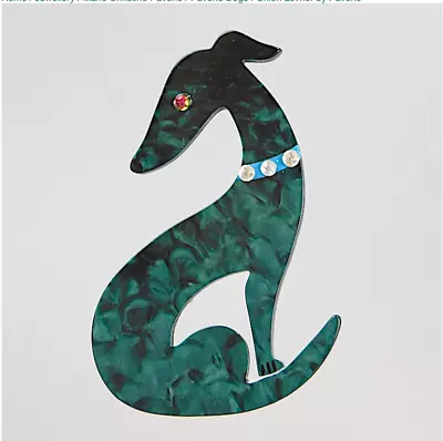 Chien Levrier Dog Brooch By Marie-Christine Pavone • $121.85