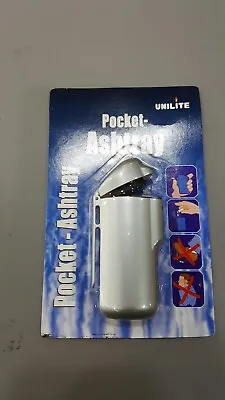 £3.89 • Buy Mini Portable Pocket Ashtray Clip On  Cases Smoking Outdoor Accessory. Silver 