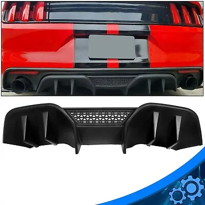 Rear Bumper Lip Diffuser Lower Valance For 2015 2016 2017 Ford Mustang R-Spec V2 • $83.60