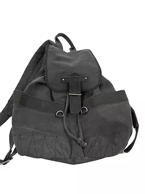 Troop London Classic Canvas & Cotton Backpack Black/Gray • $14.78