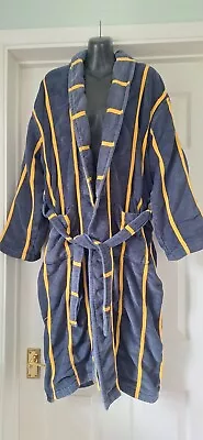 BOWN OF LONDON Vintage Men's Striped Dressing Gown  Bath Robe XL Heavy Duty  • £44.42