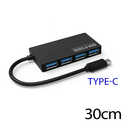 $6.81 • Buy USB 3.0 Type-C Hub 4 Port High Speed Slim Compact Expansion Splitter