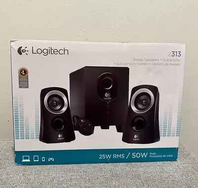 Logitech Z313 2.1 Speaker System - 980-000382 For MAC Or PC Subwoofer 25W • $26.95