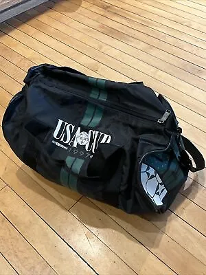 Vintage USA Cup 1997 Soccer Duffle Duffel Shoulder Bag Pack Black/green Used • $14.99