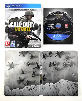 Call Of Duty WW2 II World War Pro Edition - Steelbook - Sony PlayStation 4 PS4 • £24.95