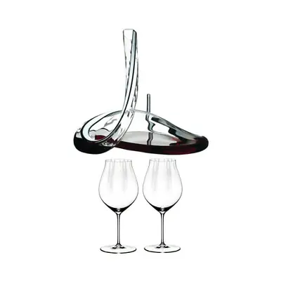 Riedel Decanter Mamba Fatto A Mano With Performance Pinot Noir Wine Glasses • $444.95