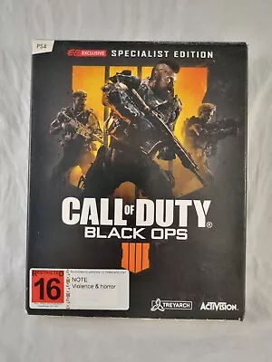 Call Of Duty: Black Ops 4 Steelbook EB Specialist Edition PS4 PlayStation 4Game  • $27.99