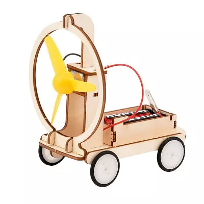 DIY Wooden Science Experiment Model Kit Wind Power Car STEM Educational Kid Toy  • $16.46