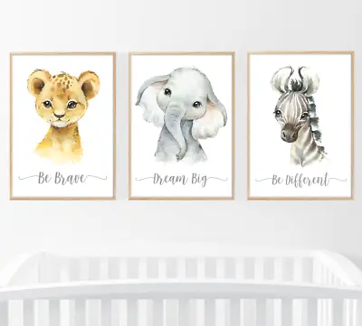 £79.99 • Buy Safari Jungle Animals Nursery Prints Set, Baby Kids Room Pictures Wall Art Decor