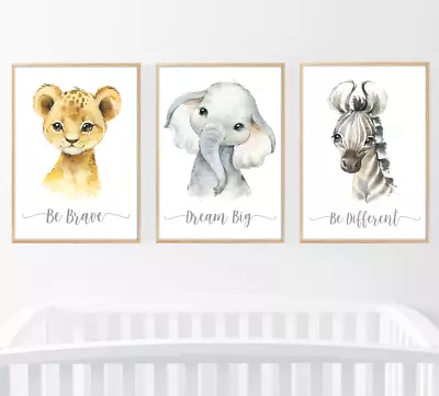 £79.99 • Buy Safari Jungle Animals Nursery Prints Set, Baby Kids Room Pictures Wall Art Decor