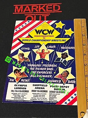 WCW 1991 Roar Power Tour Flyer Poster Original Very Rare 6x8 Inches • $69.99