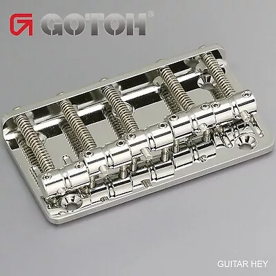 NEW Gotoh 205B-5 Vintage Style Bass Bridge Brass Saddles 5-String - NICKEL • $49.95