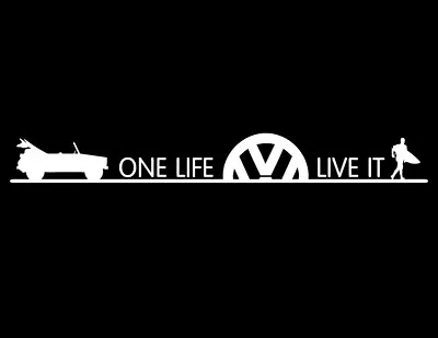 Thing One Life Live It Die-cut Vinyl Decal/sticker FREE S/H VW Volkswagen German • $5.95