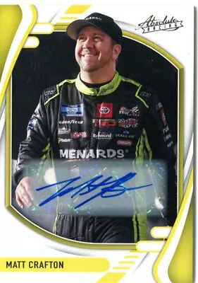 2022 Panini Chronicles Racing Absolute #13 Matt Crafton Autograph Auto • $7.99