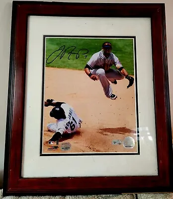 Steiner  NY Mets Jose Reyes Signed  Photo COA Card  Small  Frame Damage • $125