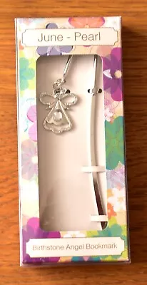 £3.99 • Buy June - Pearl Birthstone Angel Charm Reading Bookmark, New