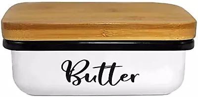 Butter Dish With Lid For Countertop - Unbreakable Metal Container & Covered Mess • $25.17