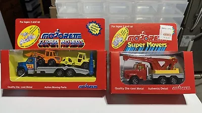 Majorette Super Movers Lot Heavy Duty Transporter 3032 & Towing Truck 3011 NIB • $44.99