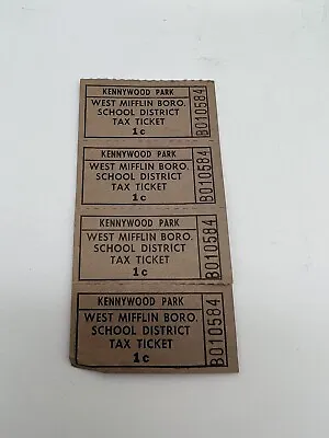 $19.99 • Buy 3 Kennywood Park Pittsburgh PA Vintage Amusement Park School Tickets 1 Cent
