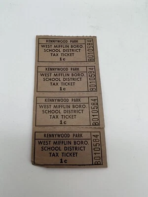 $19.99 • Buy 3 Kennywood Park Pittsburgh PA Vintage Amusement Park School Tickets 1 Cent