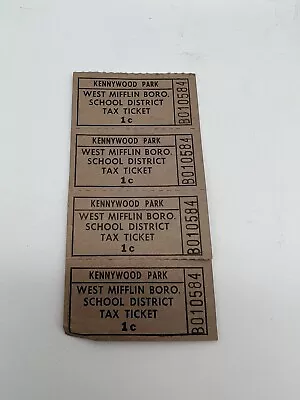 3 Kennywood Park Pittsburgh PA Vintage Amusement Park School Tickets 1 Cent • $19.99