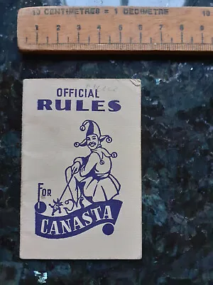 Vintage Card Game Instructions Canasta Rules • £6