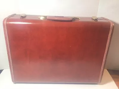 Vintage Brown Samsonite Luggage 21” X 15” Suitcase Schwader Bros. Denver CO • $39.96