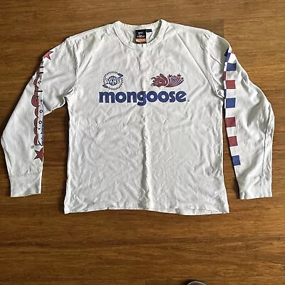 VANS MONGOOSE BMX RACING JERSEY Old School Long Sleeve Tee MEN'S Shirt Sz Medium • $90