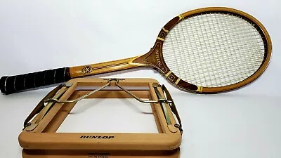 Vintage TAD DAVIS Professional Wood Tennis Racket With Wood Cover • $19