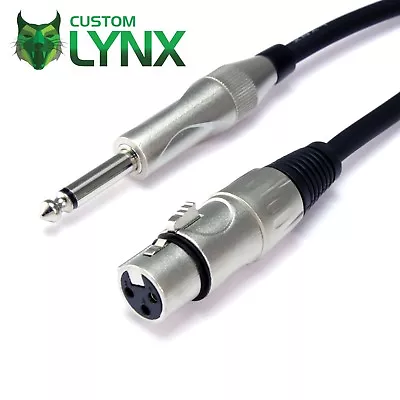 Female XLR To Mono Jack Plug Cable. 3 Pin Microphone To Amp Lead. 6.35mm 1/4   • £8.99