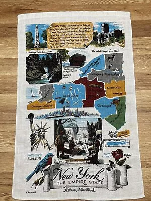 Vintage Kay Dee  New York The Empire State Linen Tea Towel R.Batchelder • $12.99