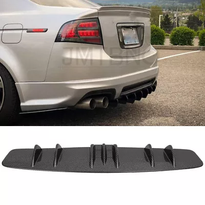 For 2004-08 Acura TL Rear Diffuser Fin Bumper Lip Splitter Spoiler Carbon Fiber • $49.29